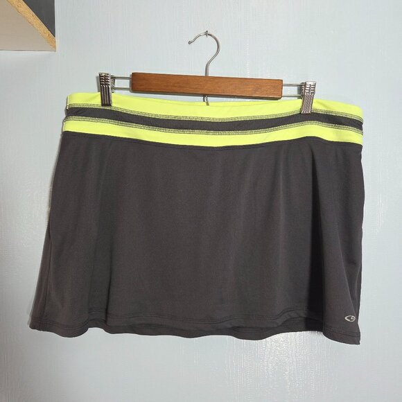 Champion XXL Bright Green Gray Duo Dry Summer Casual Tennis Skort - Picture 1 of 8